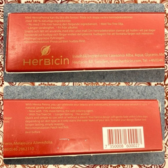 Henna Penna Pen Marker Original Brown Tea Tree Oil Long Lasting Temporary Hand - Picture 2 of 16